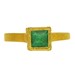 22k gold Square Emerald Renaissance Ring MADE TO ORDER using 100 percent recycled gold