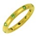 18k Gold Tsavarite Garnet and Ruby Stackables MADE TO ORDER using 100 Percent Recycled Gold