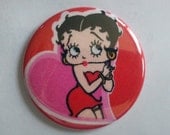 Pocket Mirror -BETTY BOOP Pink Heart