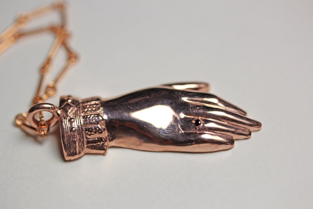 the medium. lily dale spiritualism necklace. rose gold vermeil.