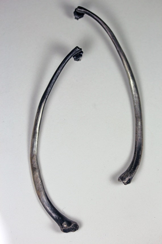 forget me not. snake rib earrings.