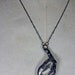 the messenger. crow claw & quartz crystal necklace. sterling silver.
