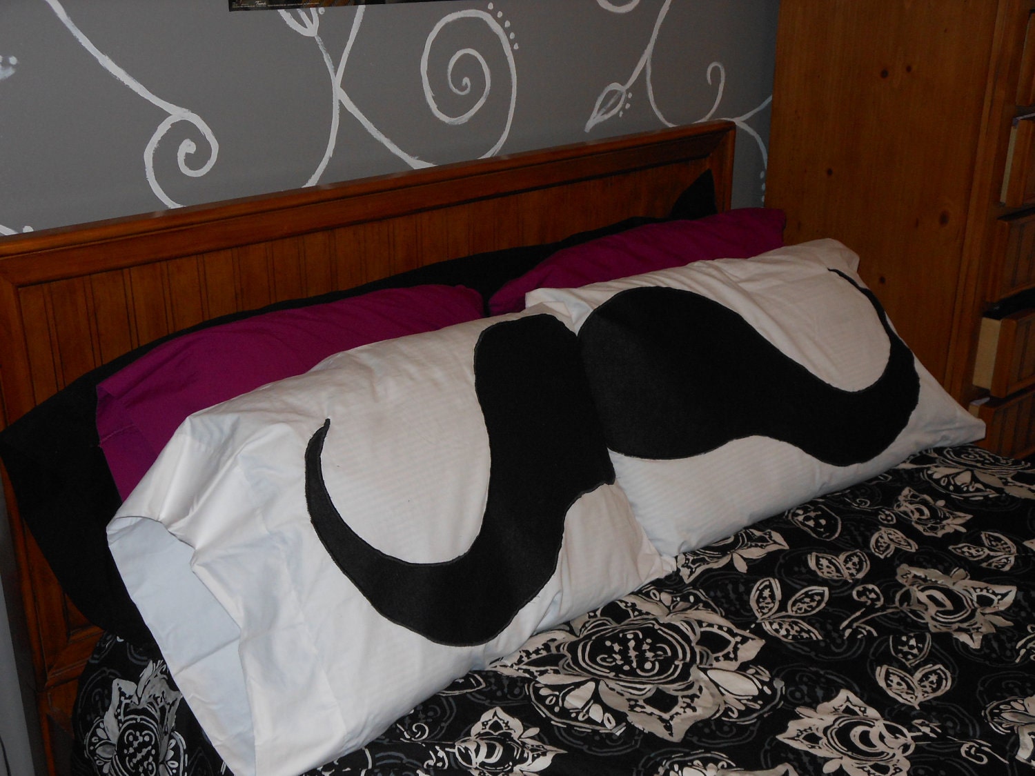Mustache Pillow Cases