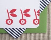 Cherry Notecards - Cherry Stationery