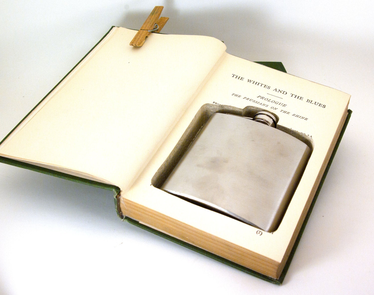 Hollow Book Safe w Flask -  Alexander Dumas Collection (6 oz)