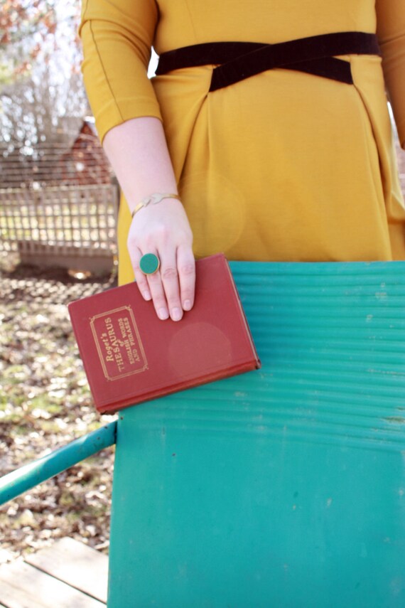 Vintage Book Clutch Book Purse Roget's Thesaurus by ConduitPress