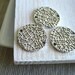 Modern silver metal connector link - funky flat round noodle - antiqued silver finish - 8 pcs - 2pm10