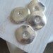 metal beads rondelle cornflake- metal casting beads disc washer - silver finish - 8 pcs - 2Bmk68