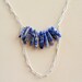 Necklace - Sodalite Spears Draped in Silver Chain
