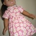 American Girl Short Sleeved dress with pink Daisies