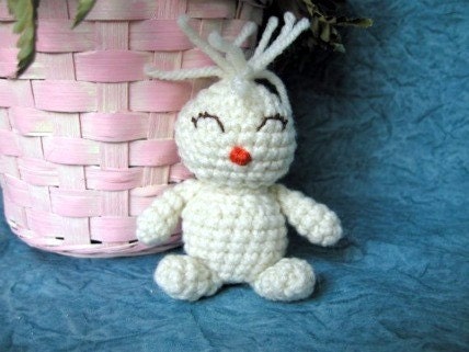 Jelly Bean - Baby Chicken Child's Toy - OOAK Amigurumi Doll by lostsentiments