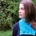Reserved - Scarflette in Blue Mint - Lacy Hand Knit - Very Soft by lostsentiments