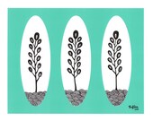 ORIGINAL - Terrarium Trio No.2 - The original artwork - 8x10