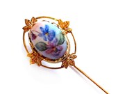 Painted Porcelain Stickpin / Stick Pin
