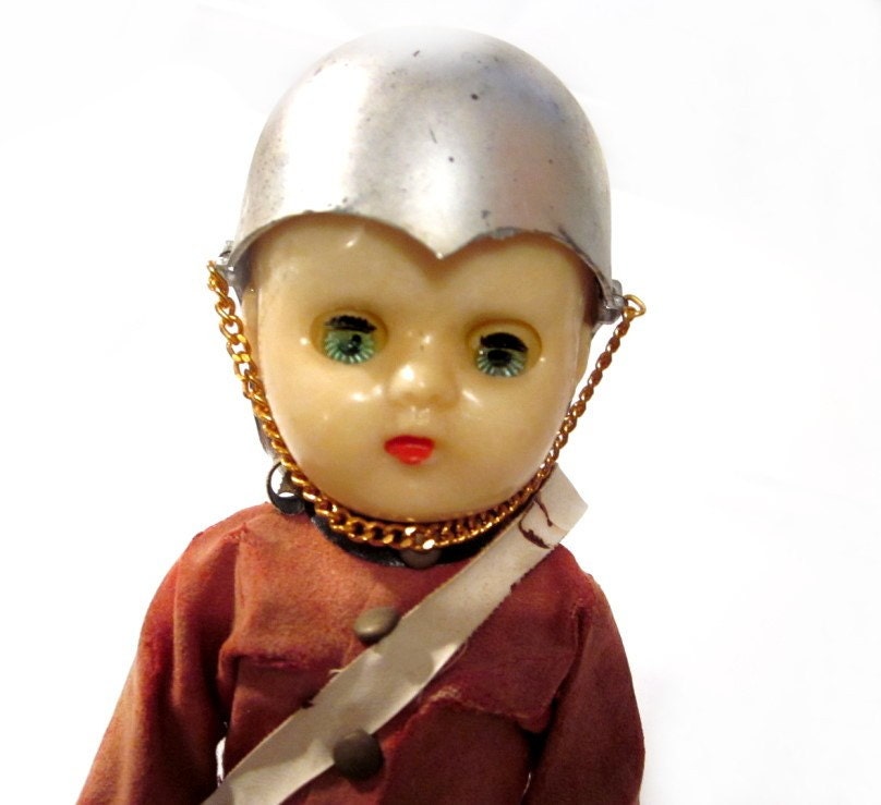 Creepy Antique / Vintage Soldier Boy Doll for Collecting or Re-Purposing