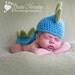 Custom Crochet Long Tail Dinosaur Baby Beanie Hat