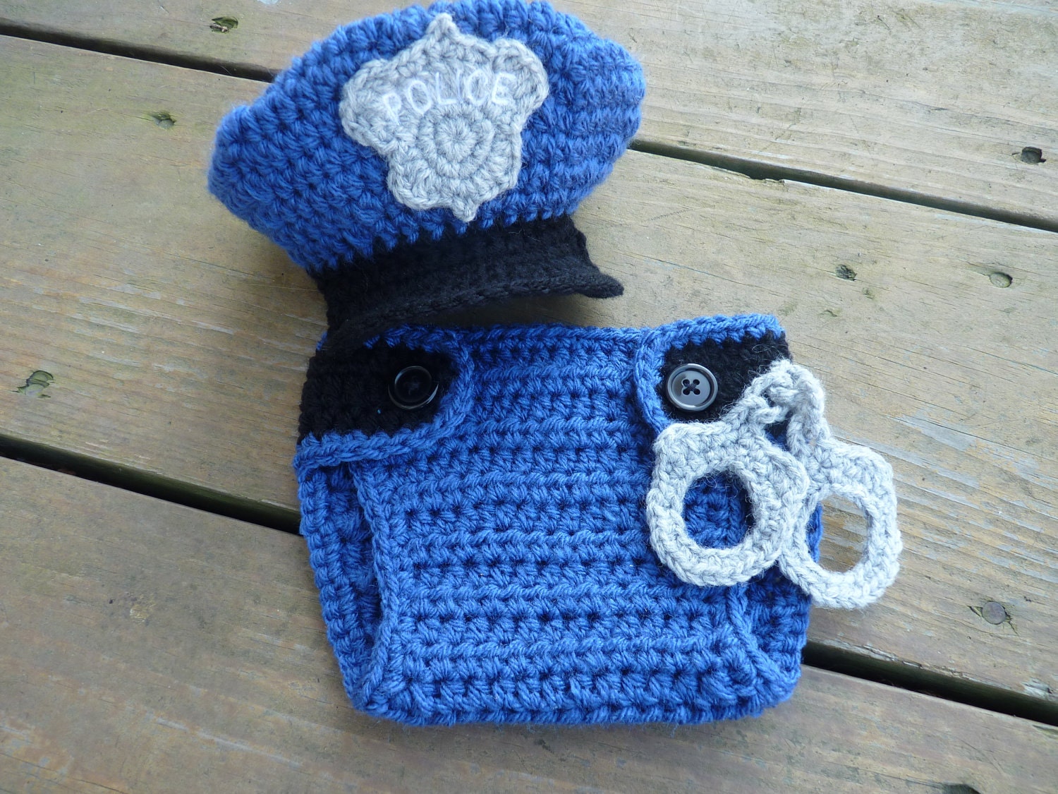 Custom Crochet Little Policeman Set