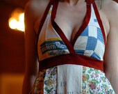 Pretty Birdie's Antique Quilt and Feed Sack Dress    Size small   ON SALE