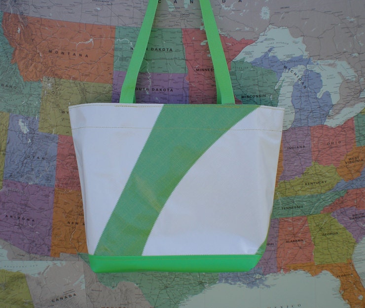 Tote bag made from a billboard advertising Health Partners
