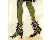 Hand Decorated Shoe Illustration - Stepping Out With My Baby