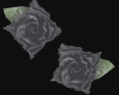 Black Rose Hairpins