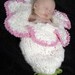 Original design new style newborn baby girl boy unigender bell flower cocoon white pink photography props