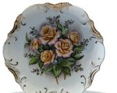 Vintage Rose Plate  Wall Hanging