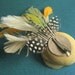 Hello Sunshine - Yellow Chiffon Flower Hair Clip with Feathers