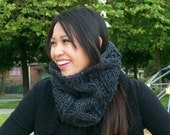 Cowl Scarf in Charcoal