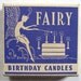 1950 Vintage Unused Box of Fairy Birthday Candles, Fairy, Cake Silhouette, Mint Condition