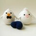 Wedding Cake topper Plush  Bride and Groom Birds valentine love
