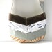 RESERVED for Erika // Hobo // Aqua Blue Canvas - Orange-Yellow Striped Canvas - Blue-White Floral Print // Made to Order