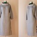 Vintage Dress / Funnel Neck Dress / 60s 70s Black and White Dress