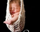 Baby Hammock Photography Prop Sling Cocoon Hanging Pod Wrap In Unisex Neutral Cream