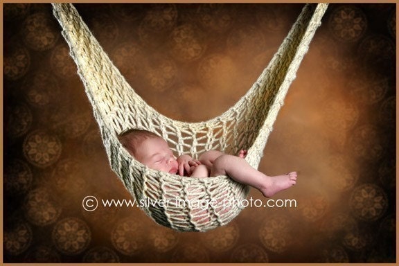 Baby Hammock Photography Prop Sling Cocoon Hanging Pod Wrap In Unisex Neutral Cream