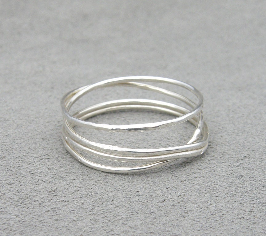 Silver Stacking Ring - Round and Round Ring