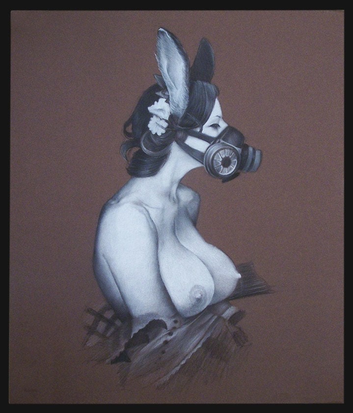 The Nuclear Bunny original drawing
