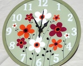 Round Hand Painted Wall Clock