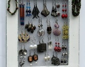 JEWELRY ORGANIZER HOLDER rack cream Shabby Chic / 25 - 40 Earrings / 24 - 36 Necklaces