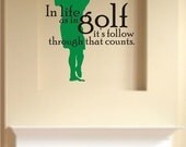 Golf Wall Decal - Vinyl Wall Stickers Art Graphics Words