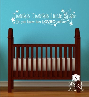 Twinkle Twinkle Little Star Nursery Wall Decal - Children's Baby Vinyl Wall Decal Sticker