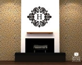 Monogram Wall Decal Baroque - Vinyl Text Wall Stickers Wall Decals