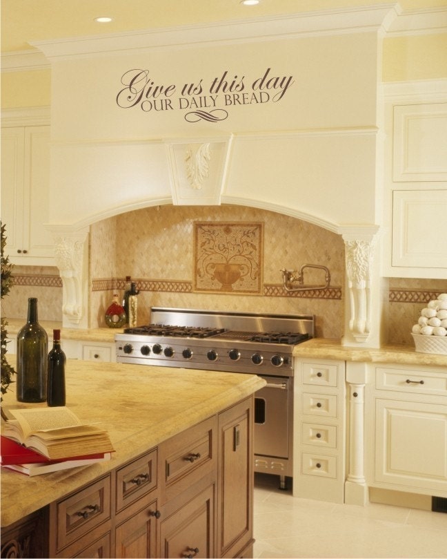 Wall Decals Daily Bread Scripture - Vinyl Wall Words Stickers Art Graphics