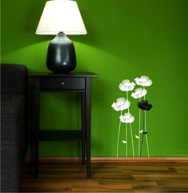 Field of Poppies Vinyl Wall Decals Stickers Art Graphics