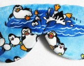 Playful Penguins Minky Luxury Sleep Eye Mask