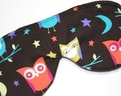 Owls and Organic Cotton Sleep Mask Eye Mask Completely Adjustable