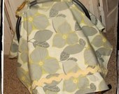Carseat Canopy - Linen Optic Blossom Carseat Canopy