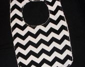 Toddler Bib - Black Chevron Toddler Bib
