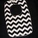 Toddler Bib - Black Chevron Toddler Bib