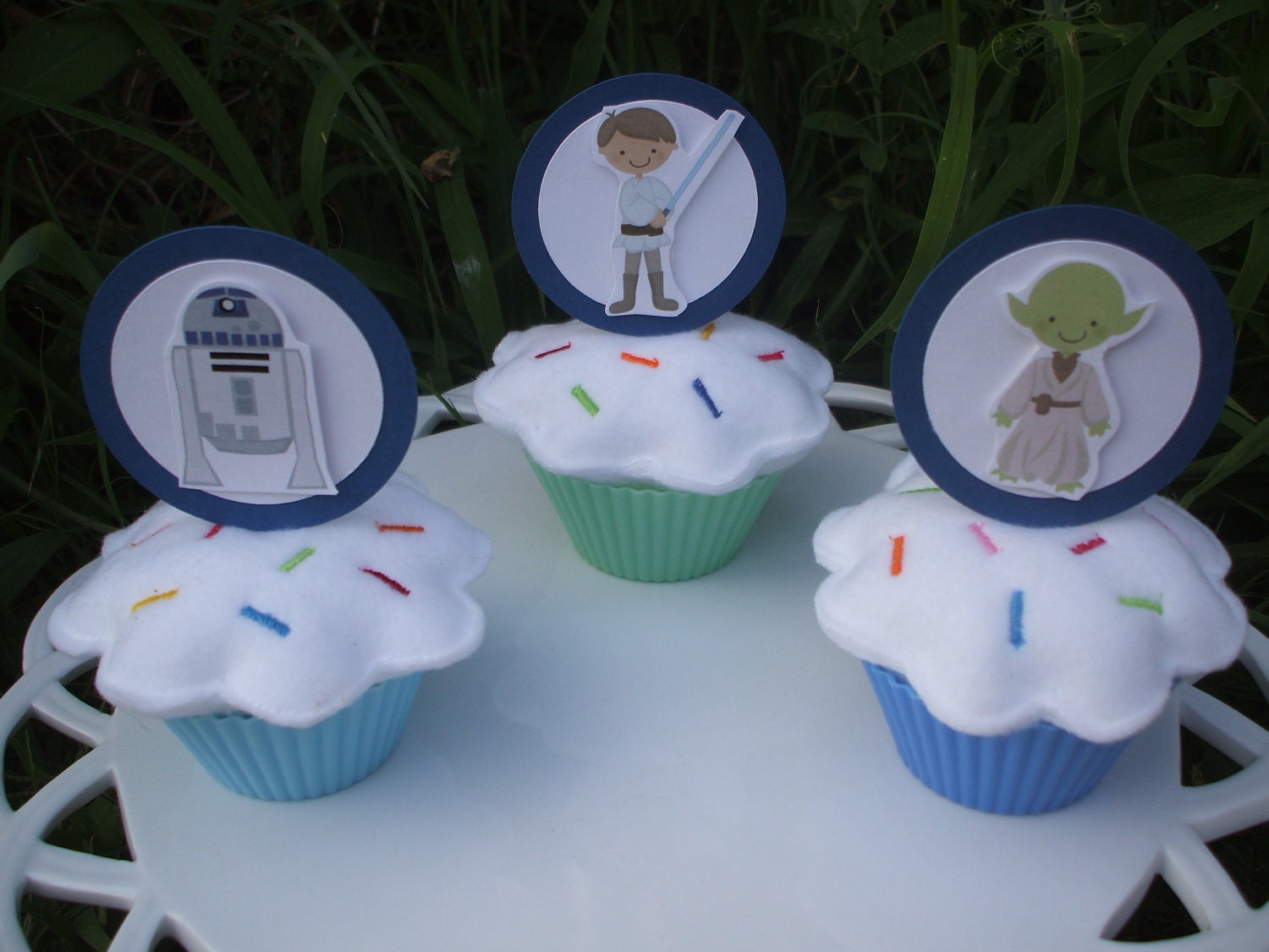 Galaxy Wars inspired Cupcake toppers ( 1 set of 12) Il_170x135